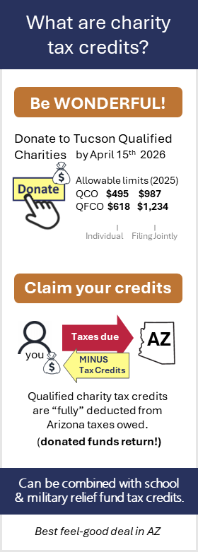 Charitable organization tax credits info